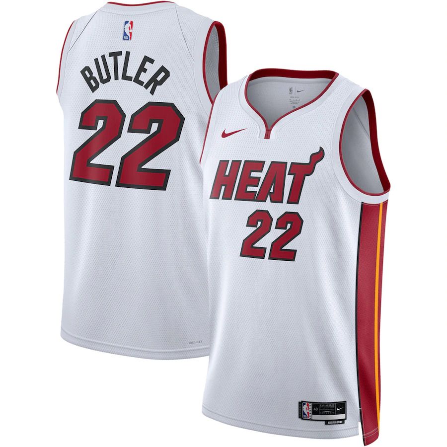Men Miami Heat #22 Jimmy Butler Nike White Association Edition 2022-23 Swingman NBA Jersey